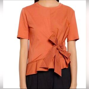 Sandro | tie-detailed cotton t-shirt